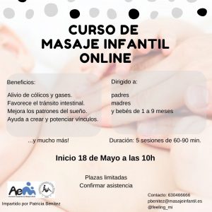 CURS DE MASSATGE INFANTIL online mayo 21